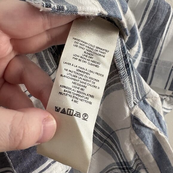 Pilcro Anthropologie XXS/XS Patchwork Oversized Button Down Flounce Shirt NWT - Picture 13 of 16